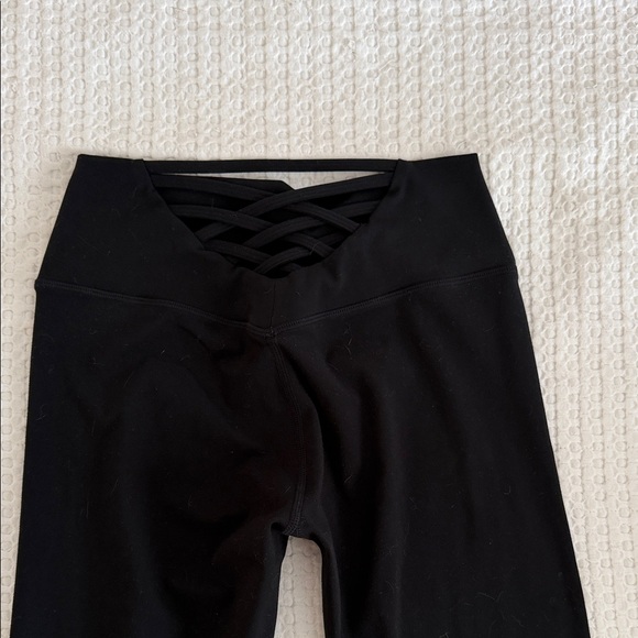 Til You Collapse Pants - TYC Black Crisscross Leggings